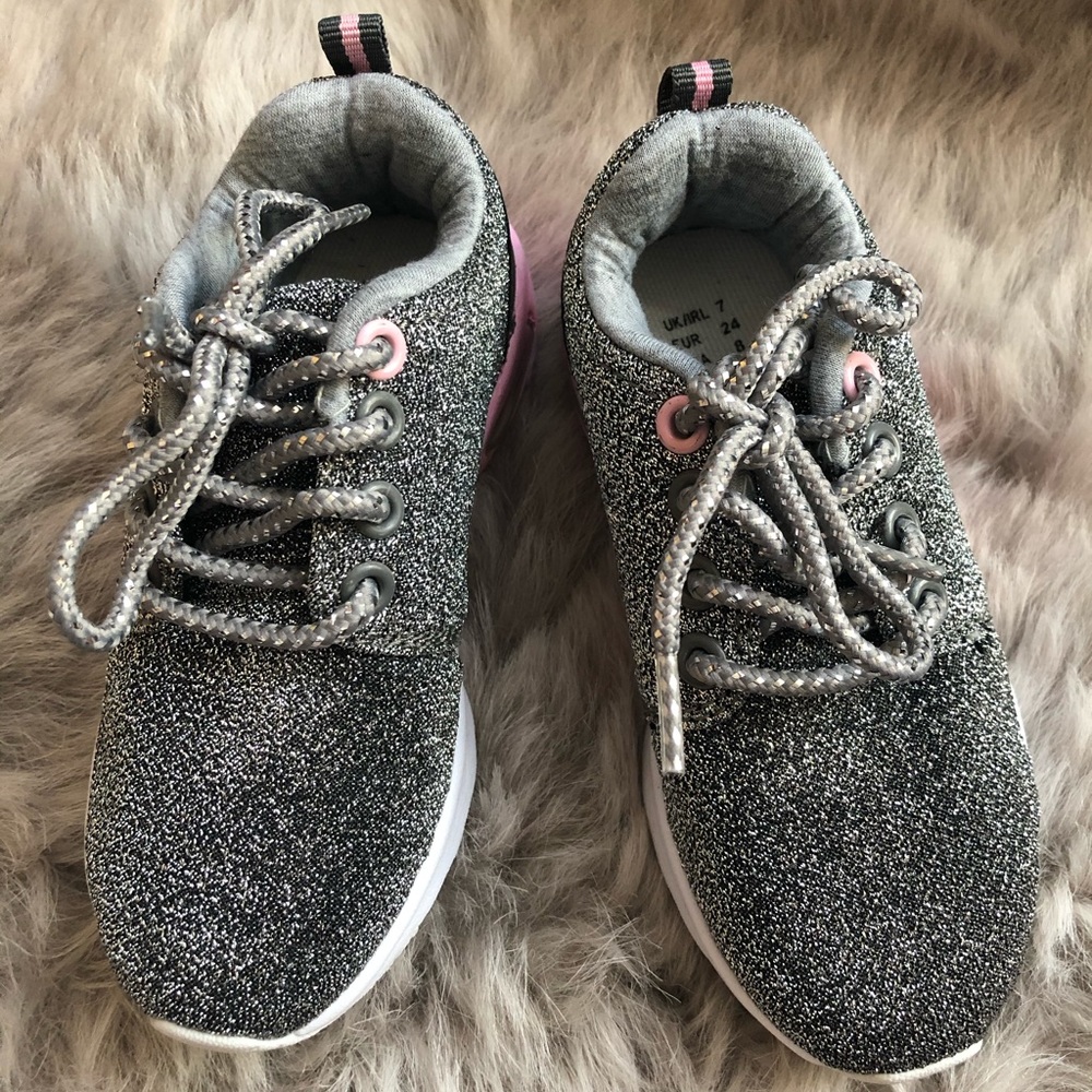 New Primark Toddler Girls Sparkle Sneakers